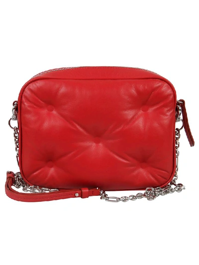 Shop Maison Margiela Chained Shoulder Bag In Red