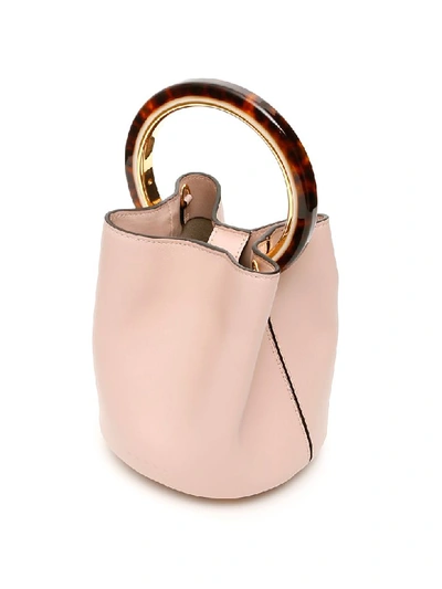 Shop Marni Pannier Bag In Quartz (pink)