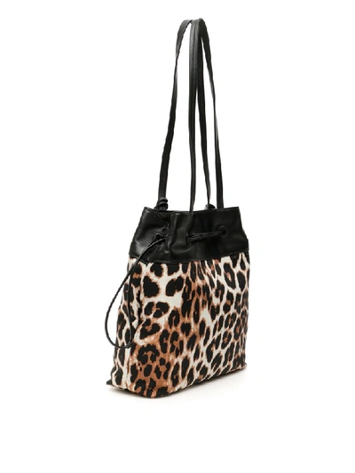 Shop Miu Miu Animalier Tote Bag In Leopardo (brown)