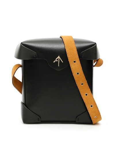 Shop Manu Atelier Mini Pristine Bag In Black Terra (black)