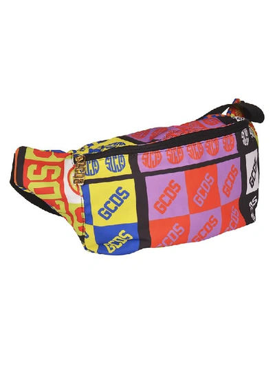 Shop Gcds Multiple Logo All-over Print Shoulder Bag