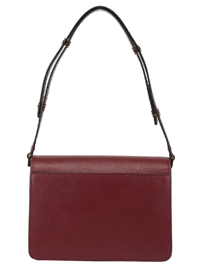 Shop Marni Trunk Shoulder Bag In Ruby