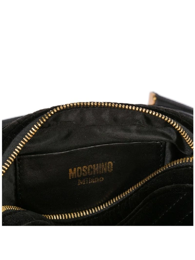 Shop Moschino Logo Bum Bag In Nero