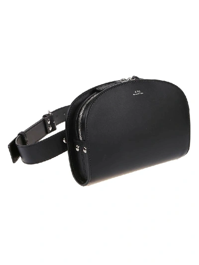 Shop Apc Sac Ceinture Demi Lune In Lzz Noir