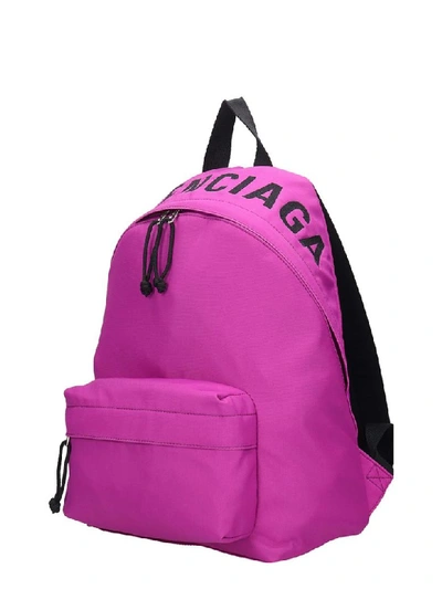 Shop Balenciaga Weel S Backpack In Viola Nylon