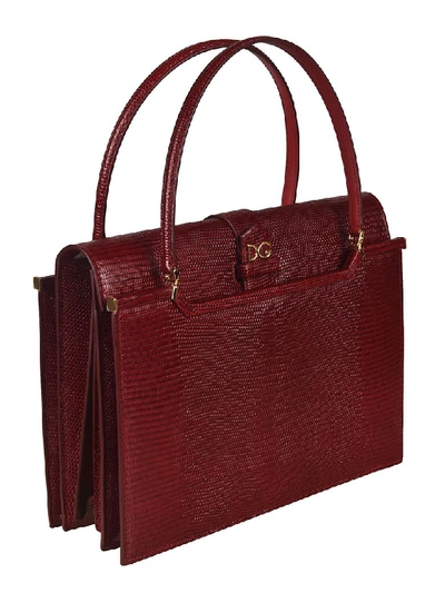 Shop Dolce & Gabbana Ingrid Small Tote In Ruby