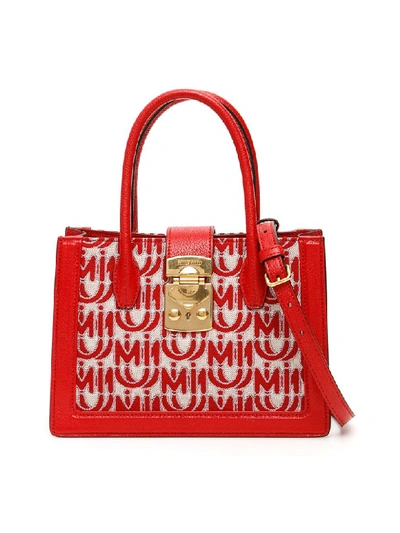 Shop Miu Miu Miu Confidential Bag In Corda Rosso (red)