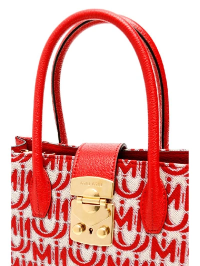 Shop Miu Miu Miu Confidential Bag In Corda Rosso (red)