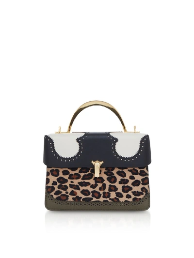 Shop The Volon Leopard Print Data Alice 2 Bag In White