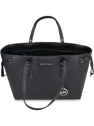 Shop Michael Kors Voyager Leather Tote In Nero