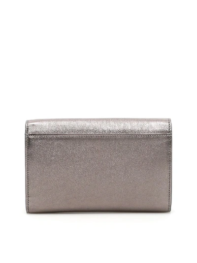 Shop Jimmy Choo Sonia Clutch In Anthracite Silver (grey)