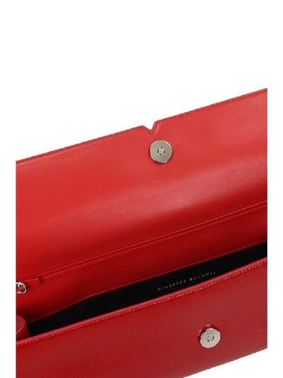 Shop Giuseppe Zanotti Lorelai Clutch In Red Leather