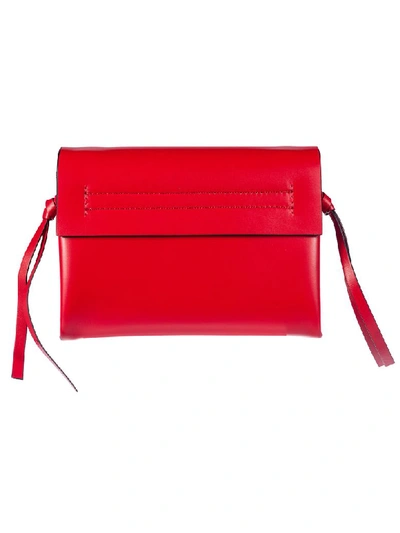 Shop Valentino Logo Plaque Shoulder Bag In Red