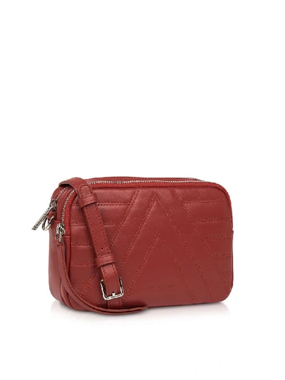 Red Parisienne Quilted Leather Crossbody Bag
