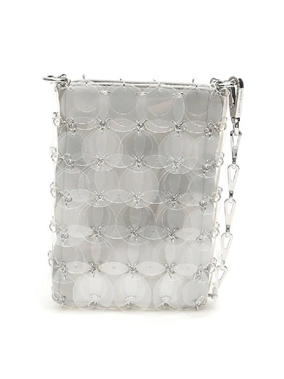 Shop Rabanne Sparkle Mini Bag In Transparent (grey)