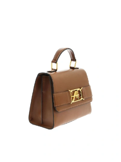 Shop Alberta Ferretti - Handbag With Logo In Brown