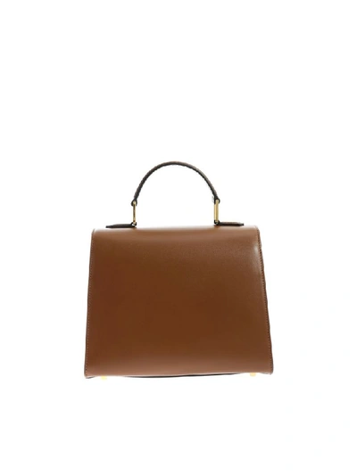 Shop Alberta Ferretti - Handbag With Logo In Brown