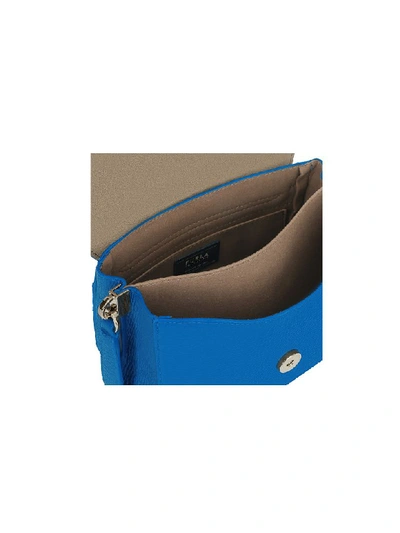 Shop Furla Genuine Leather Sleek Mini Crossbody Bag In Klein Blue