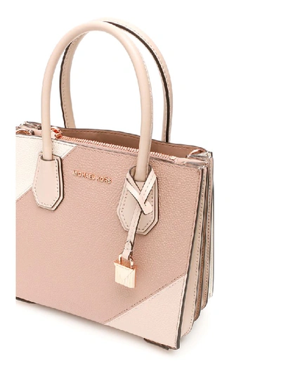 Shop Michael Michael Kors Small Mercer Bag In Sfp Ltcr Fwn (pink)