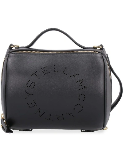 Shop Stella Mccartney Small Faux Leather Boston Bag In Black