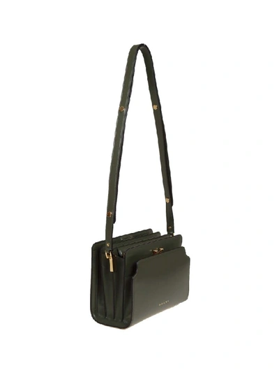 Shop Marni Trunk Reverse Leather Shoulder Bag