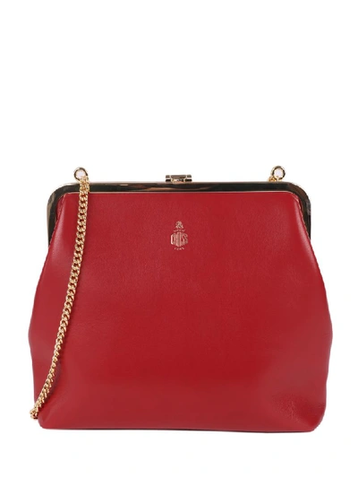 Shop Mark Cross Red Susanna Frame Pouch Bag