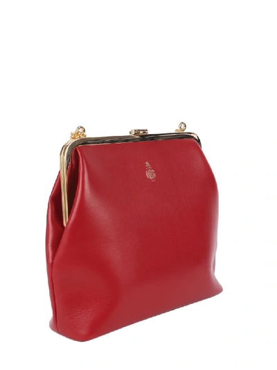 Shop Mark Cross Red Susanna Frame Pouch Bag