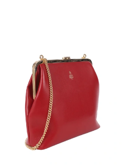 Shop Mark Cross Red Susanna Frame Pouch Bag