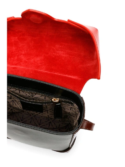 Shop Manu Atelier Mini Pristine Bag In Black Red Brown (red)
