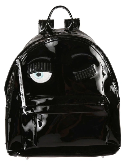 Shop Chiara Ferragni Vinile Backpack In Black
