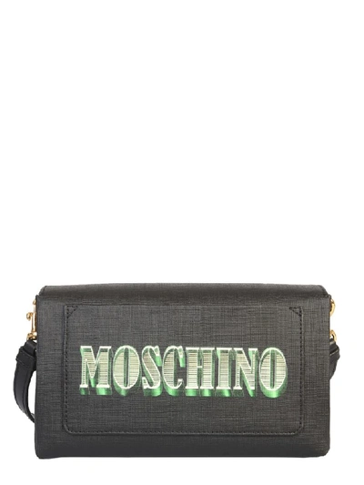 Shop Moschino Dollar Teddy Bear Shoulder Bag In Nero