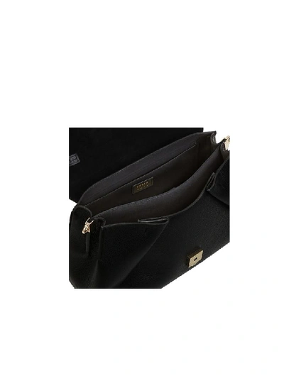 Shop Furla Sleek M Top Handle Bag In Black