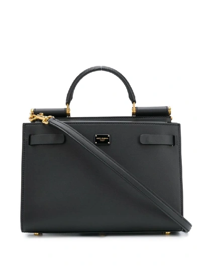 Shop Dolce & Gabbana Small Sicily 62 Bag In Nero