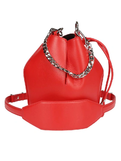 Shop Alexander Mcqueen Chunky Bucket Bag In Red
