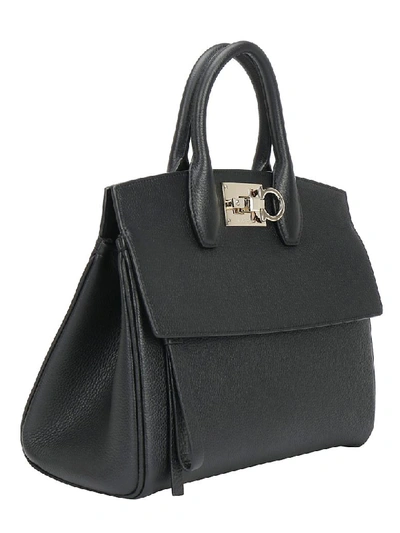 Shop Ferragamo The Studio Medium Handbag In Nero