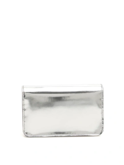 Shop Calvin Klein Mini Crossbody Bag In Silver (metallic)