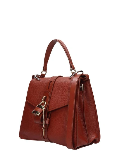 Shop Chloé Aby Shoulder Bag In Brown Leather