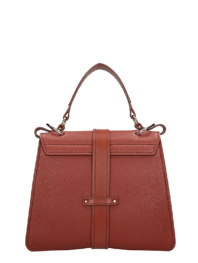 Shop Chloé Aby Shoulder Bag In Brown Leather