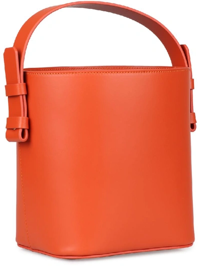 Shop Nico Giani Adenia Leather Bucket Bag In Orange