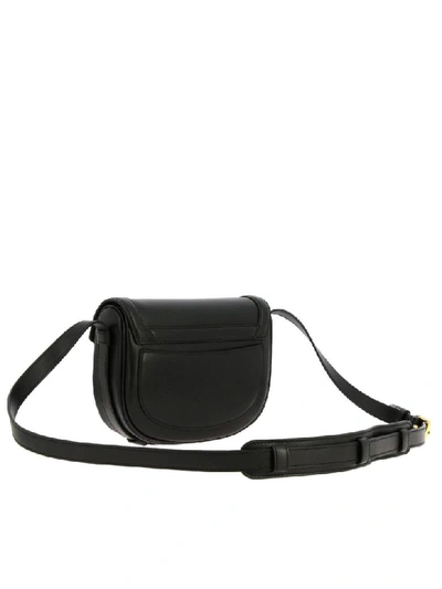 Shop Etro Leather Bag With Maxi Metal Plate In Black