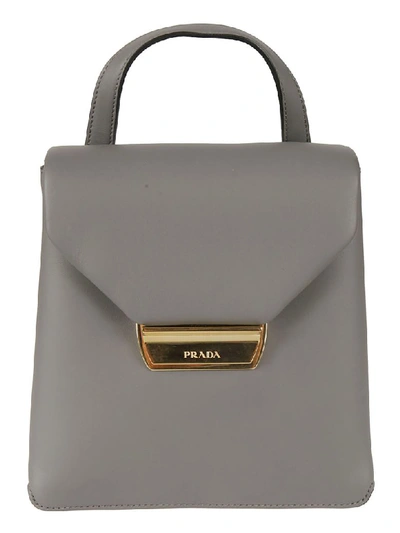Shop Prada Logo Backpack In Marble