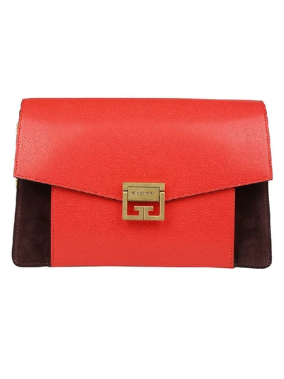 Shop Givenchy Gv3 Medium Bag In Red Brown
