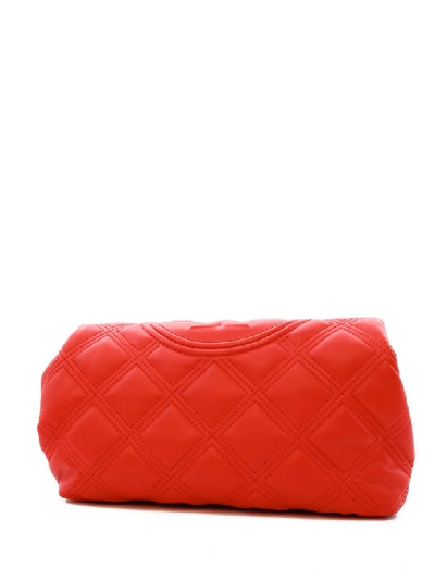 Shop Tory Burch Fleming Soft Clutch In Red