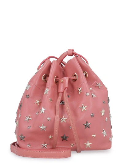 Shop Jimmy Choo Juno Mini Leather Bucket-bag In Pink