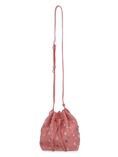 Shop Jimmy Choo Juno Mini Leather Bucket-bag In Pink