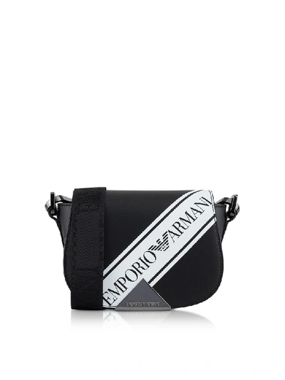 Shop Emporio Armani Signature Shoulder Bag In Black