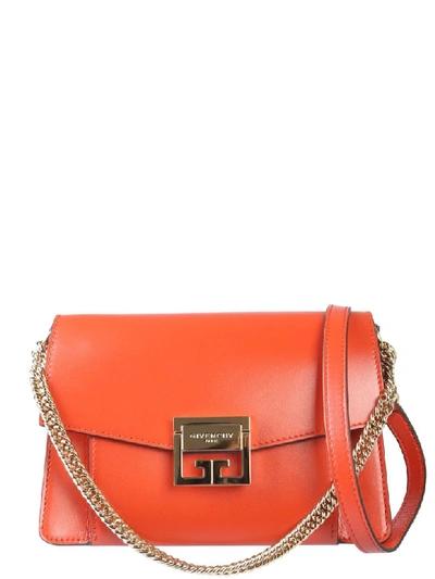 Shop Givenchy Small Gv3 Bag In Arancione