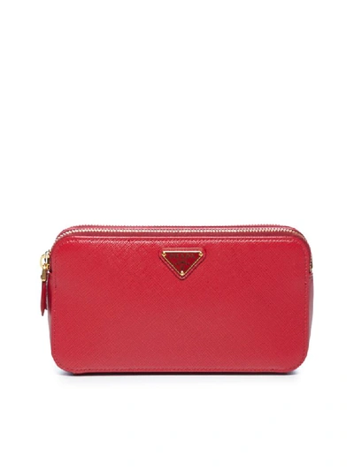 Shop Prada Clutch In Fuoco