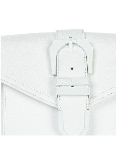 Shop Versus Logo Shoulder Bag In Optic White