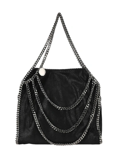 Shop Stella Mccartney Falabella Multi-chain Tote Bag In Black